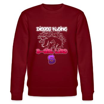 Dieses Kleine B-Girl Wird 5 - Breakdance - Stanley/Stella Unisex Bio-Sweatshirt CHANGER  - Burgunderrot - Vorne - Nik (191cm) & Marisol (170cm)