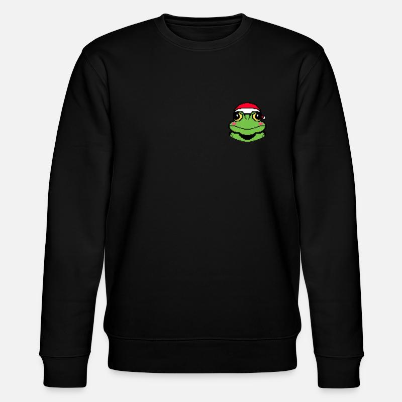 Frog Pixélisé Christmas - Drôle - Sweat bio CHANGER Stanley/Stella Unisexe - noir