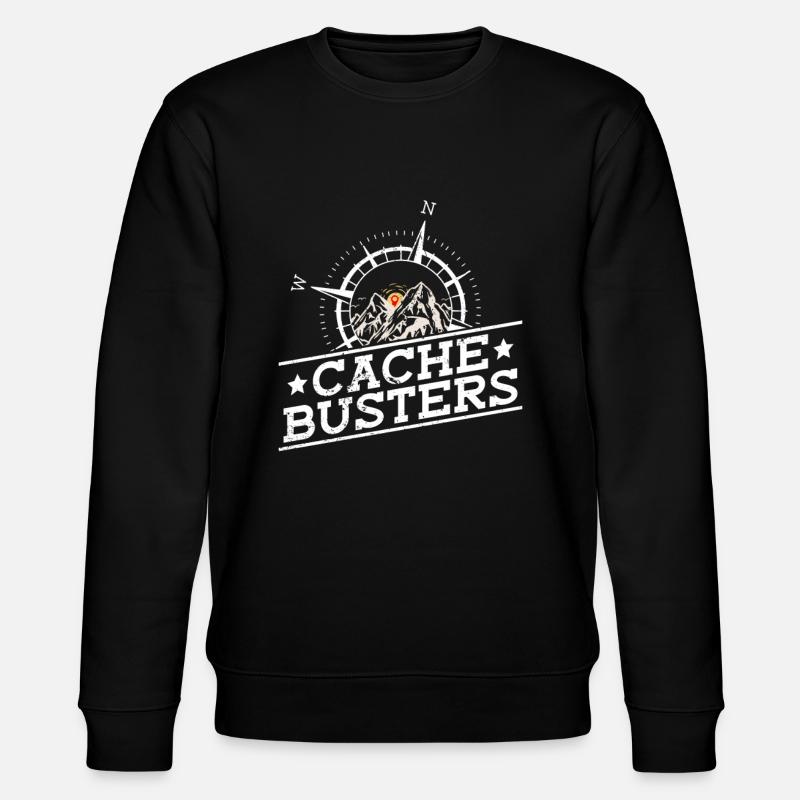 Cache Busters - Geocaching Geocacher - Stanley/Stella CHANGER Unisex Organic Sweatshirt - black