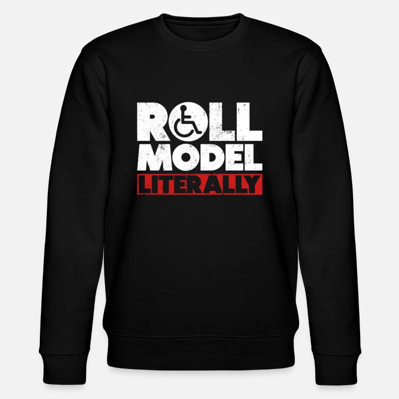Rollstuhlfahrer Rollstuhl Behinderung Lustig - Stanley/Stella Unisex Bio-Sweatshirt CHANGER - Schwarz