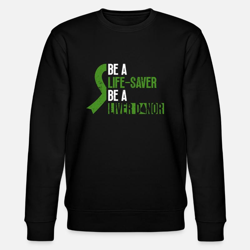 Organspender Leber Organtransplantation - Stanley/Stella Unisex Bio-Sweatshirt CHANGER - Schwarz