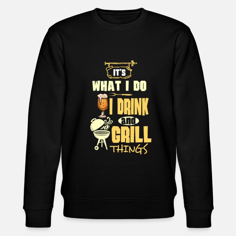 Barbecue barbecue bière de bière - Sweat bio CHANGER Stanley/Stella Unisexe - noir