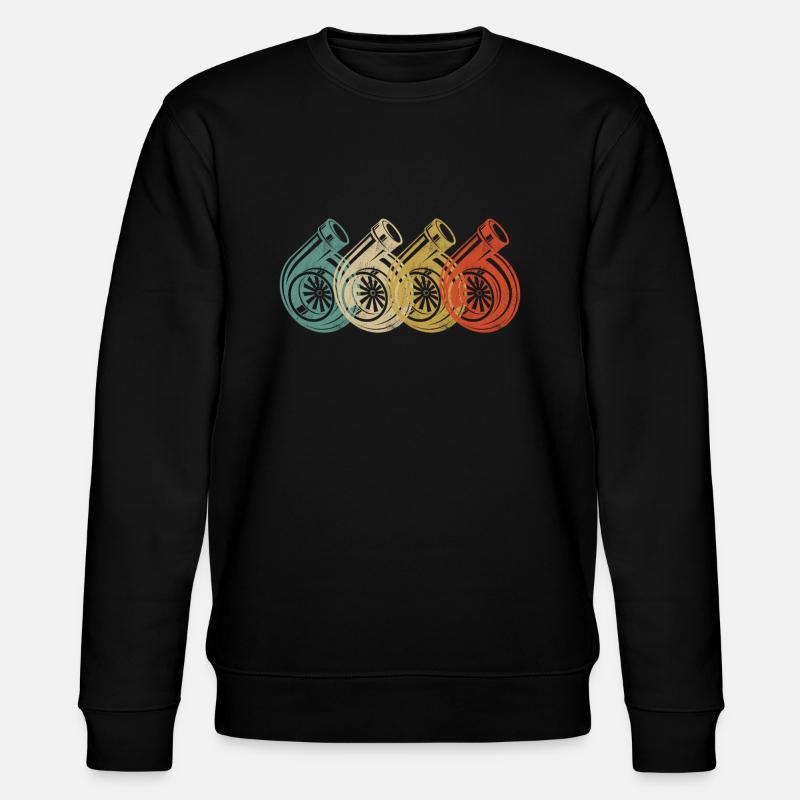 Retro Turbo - Stanley/Stella Unisex Bio-Sweatshirt CHANGER  - Schwarz