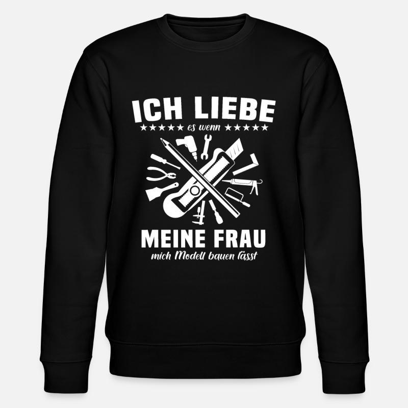 Modellbauer Sprüche Modellbau - Stanley/Stella Unisex Bio-Sweatshirt CHANGER  - Schwarz