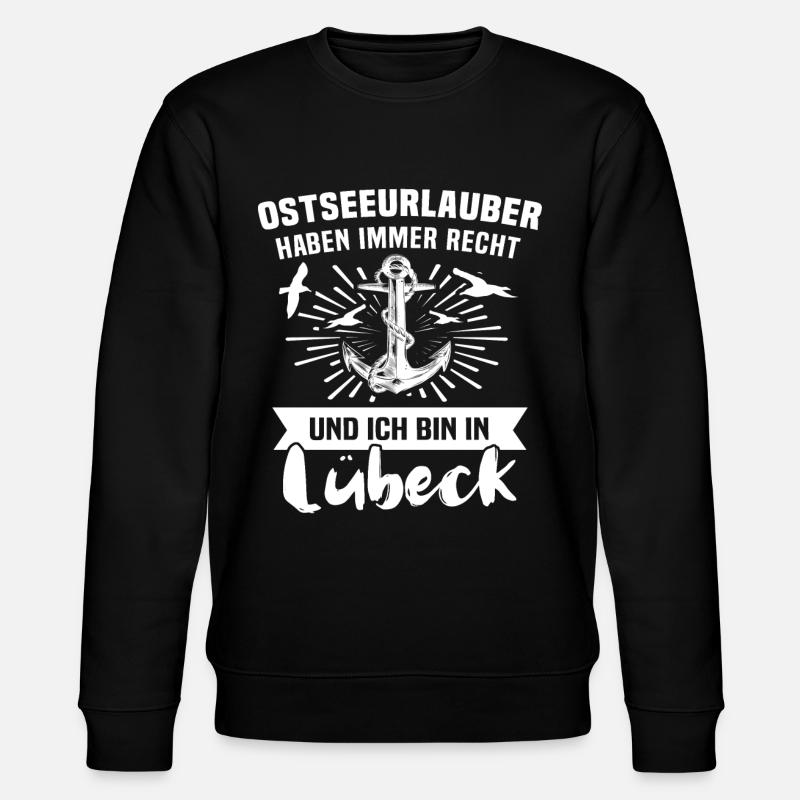 Lübeck - Stanley/Stella Unisex Bio-Sweatshirt CHANGER - Schwarz