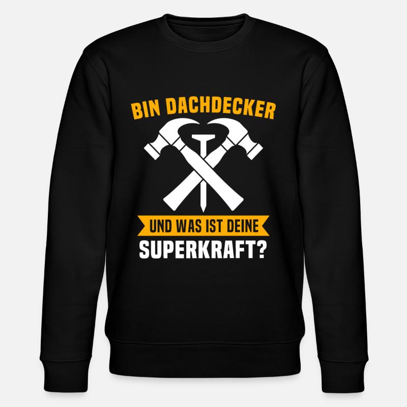 Dachdecker Beruf Dachdecken - Stanley/Stella Unisex Bio-Sweatshirt CHANGER  - Schwarz