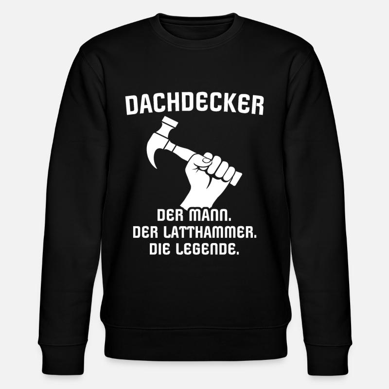 Dachdecker Dachdecken - Stanley/Stella Unisex Bio-Sweatshirt CHANGER  - Schwarz