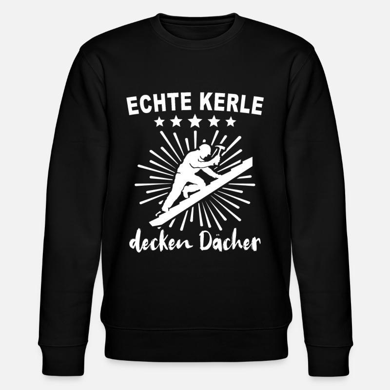 Dachdecker Dachdecken - Stanley/Stella Unisex Bio-Sweatshirt CHANGER  - Schwarz