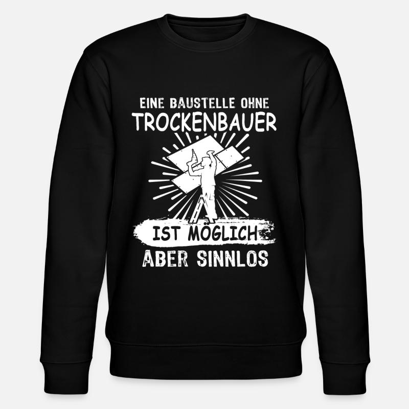 Trockenbauer - Stanley/Stella Unisex Bio-Sweatshirt CHANGER  - Schwarz