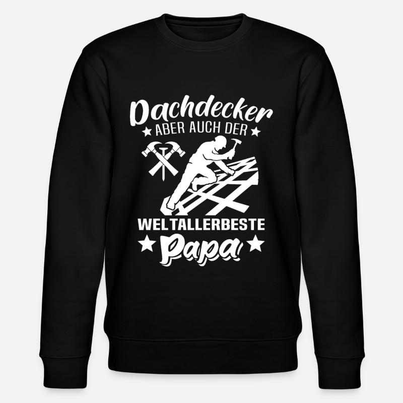 Dachdecker Papa - Stanley/Stella Unisex Bio-Sweatshirt CHANGER  - Schwarz