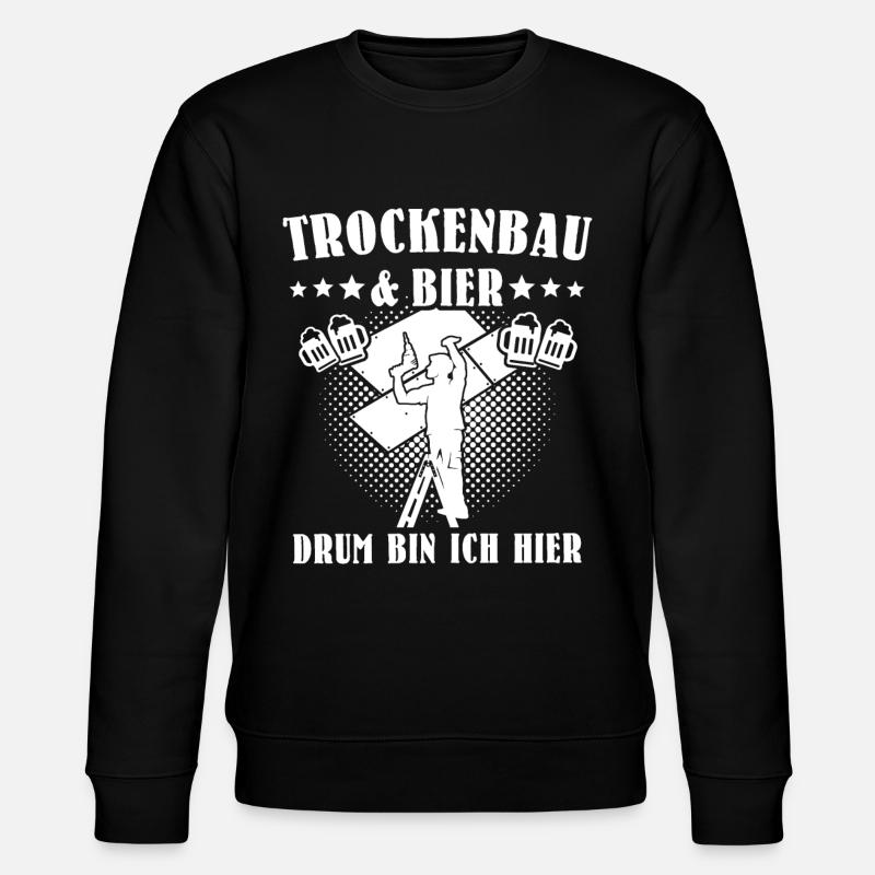 Trockenbauer - Stanley/Stella Unisex Bio-Sweatshirt CHANGER  - Schwarz