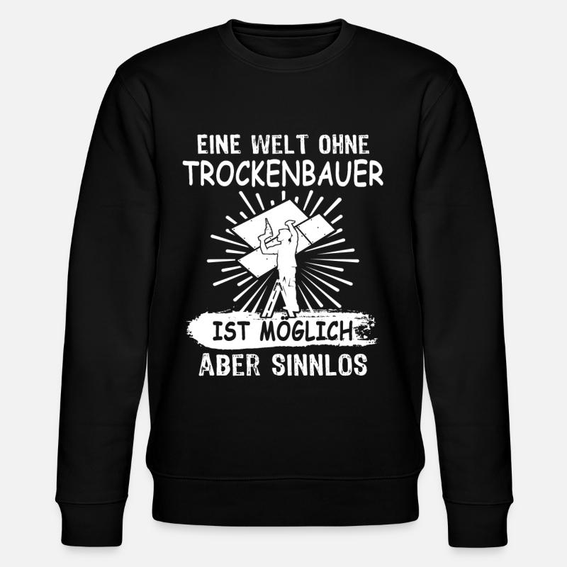 Trockenbauer - Stanley/Stella Unisex Bio-Sweatshirt CHANGER  - Schwarz