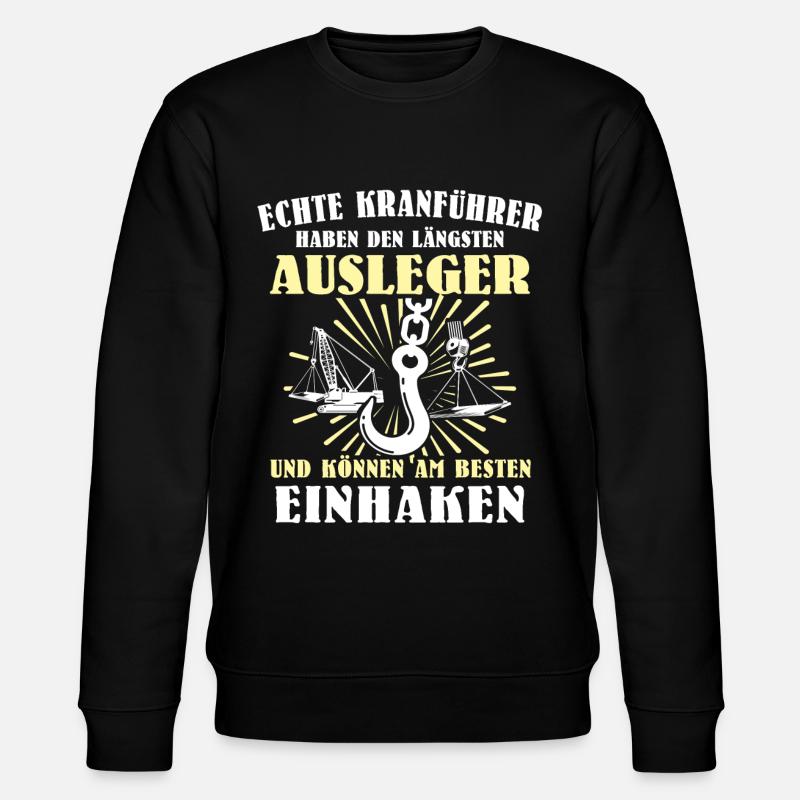 Kranführer Kran Kranfahrer - Stanley/Stella Unisex Bio-Sweatshirt CHANGER - Schwarz