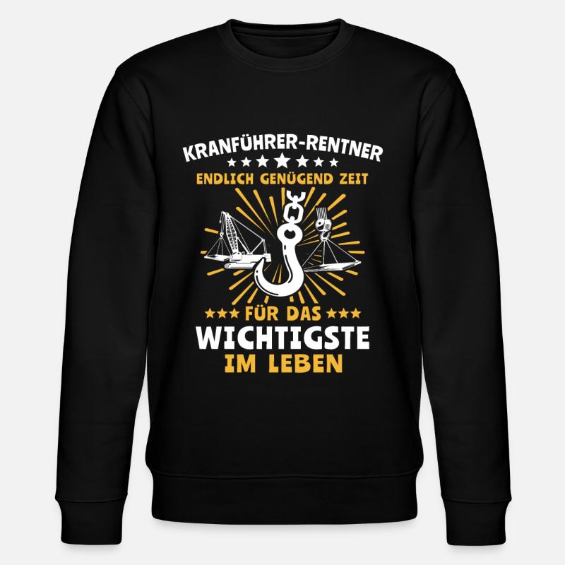 Kranführer Kran Kranfahrer - Stanley/Stella Unisex Bio-Sweatshirt CHANGER  - Schwarz