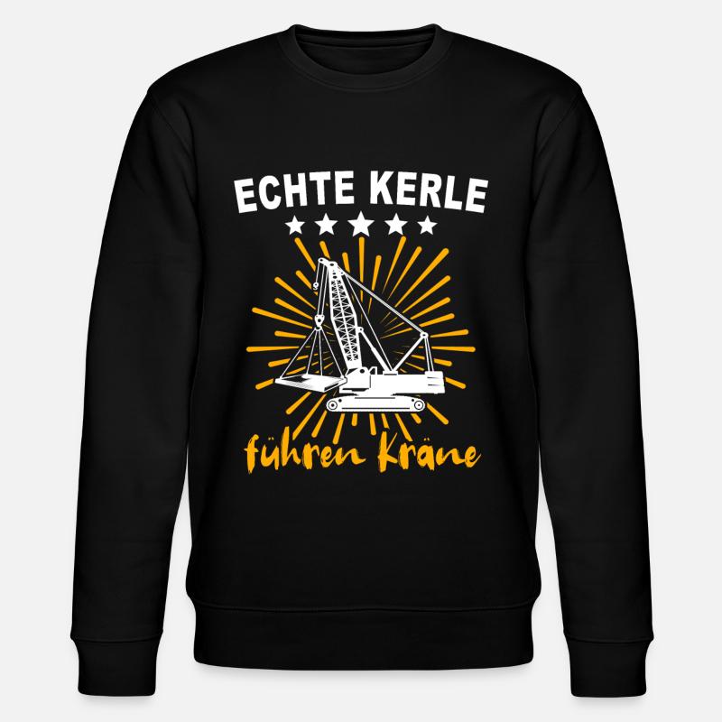 Kranführer Kranfahrer Kran - Stanley/Stella Unisex Bio-Sweatshirt CHANGER  - Schwarz