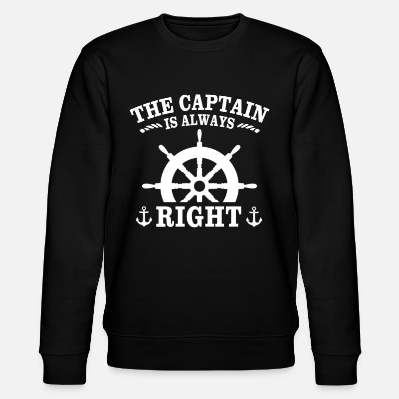 Captain Sprüche is right - Stanley/Stella CHANGER Unisex Organic Sweatshirt - black
