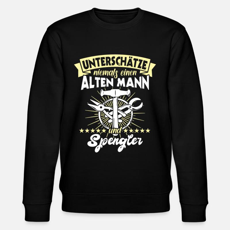 Spengler Beruf Bauspengler Sprüche - Stanley/Stella Unisex Bio-Sweatshirt CHANGER  - Schwarz