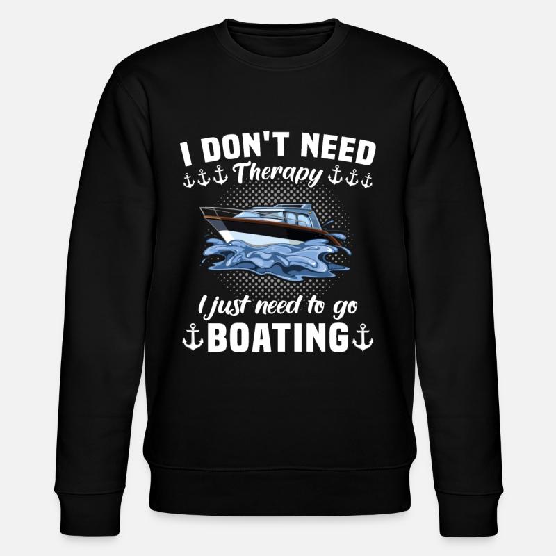 Captain Boating Therapy - Stanley/Stella Unisex Bio-Sweatshirt CHANGER  - Schwarz