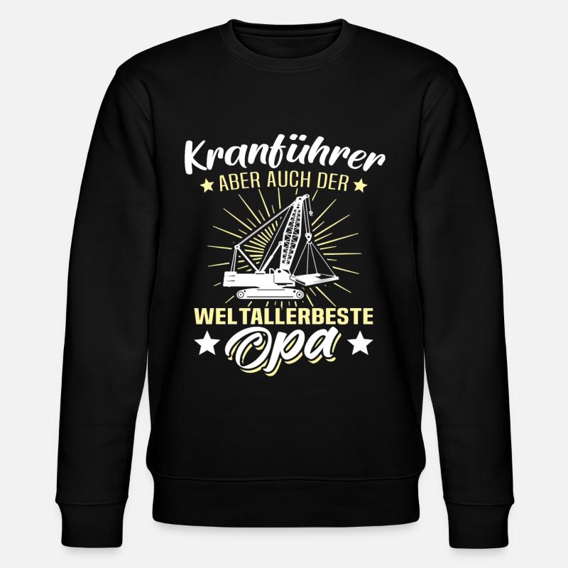 Kranfahrer Opa Kranführer Opas - Stanley/Stella Unisex Bio-Sweatshirt CHANGER - Schwarz
