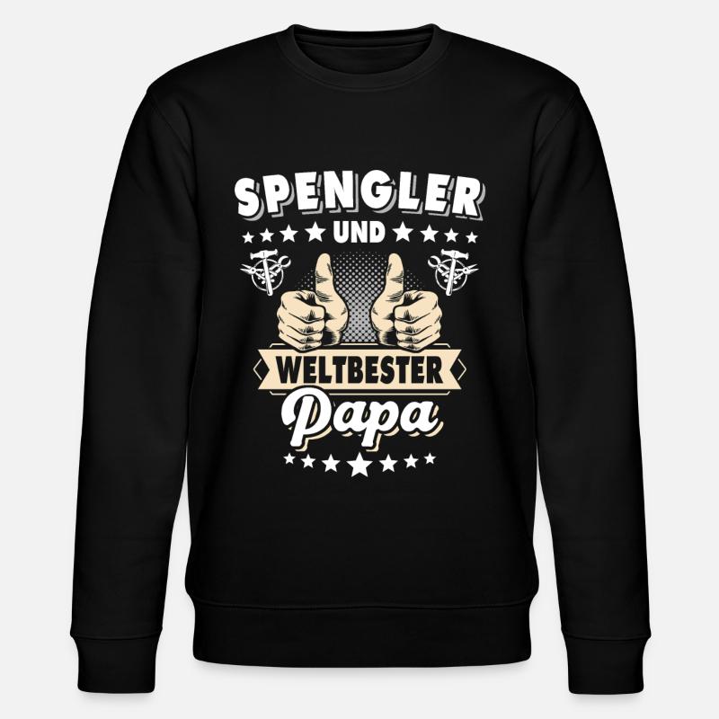 Bauspengler Papa Spengler - Stanley/Stella Unisex Bio-Sweatshirt CHANGER  - Schwarz