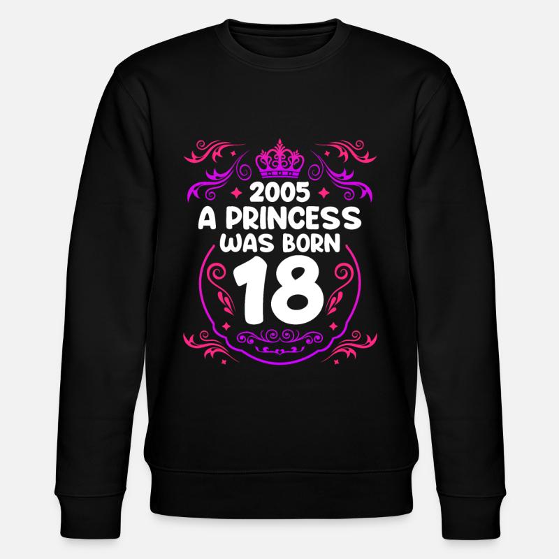 Fille 18 ans 18ème anniversaire - Sweat bio CHANGER Stanley/Stella Unisexe - noir