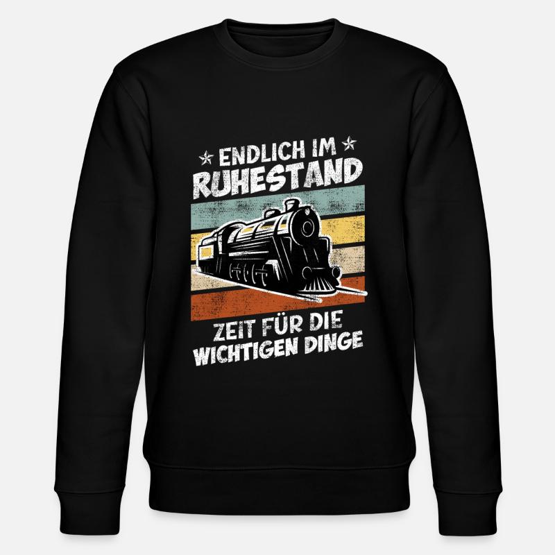 Endlich Ruhestand Modelleisenbahn Modellbauer - Stanley/Stella Unisex Bio-Sweatshirt CHANGER  - Schwarz
