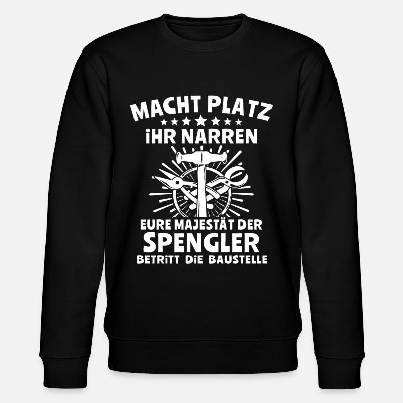 Spengler Beruf Bauspengler Sprüche - Stanley/Stella Unisex Bio-Sweatshirt CHANGER  - Schwarz