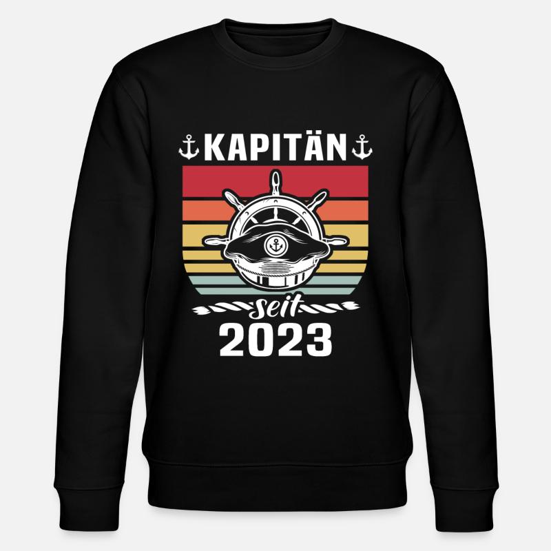 Kapitän Boot Bootsführerschein 2023 - Stanley/Stella Unisex Bio-Sweatshirt CHANGER  - Schwarz