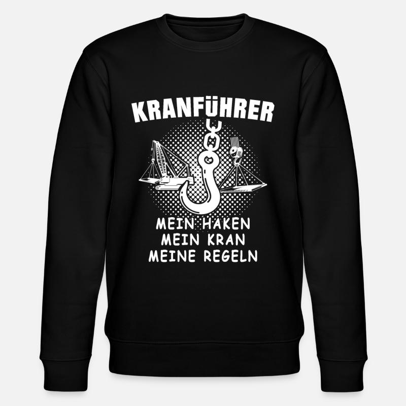 Kranfahrer Kran Kranfuehrer - Stanley/Stella Unisex Bio-Sweatshirt CHANGER  - Schwarz