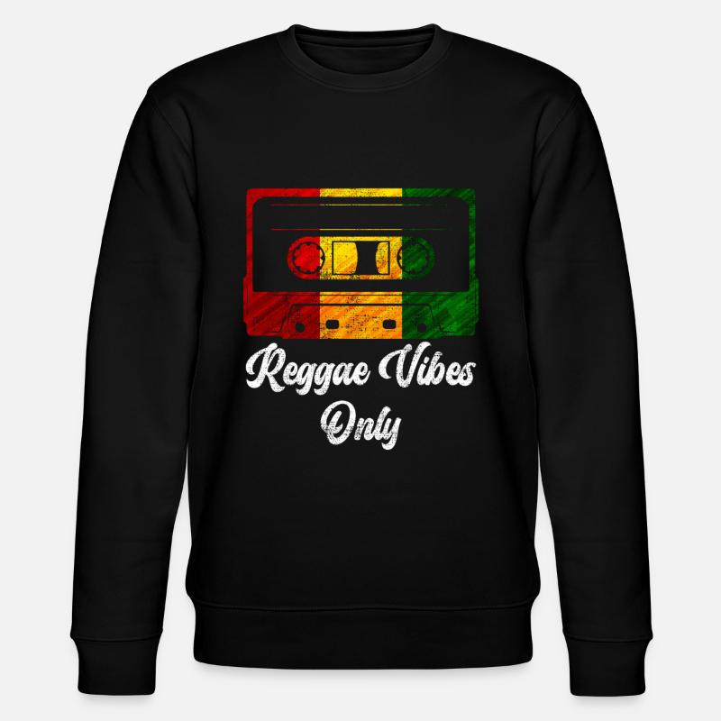 Reggae Vibes Only Reggae Afro - Stanley/Stella Unisex Bio-Sweatshirt CHANGER - Schwarz