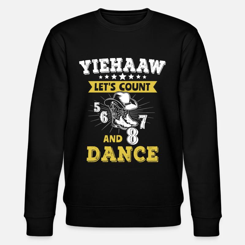 Line Dance Line Dancing - Stanley/Stella CHANGER Unisex Organic Sweatshirt - black