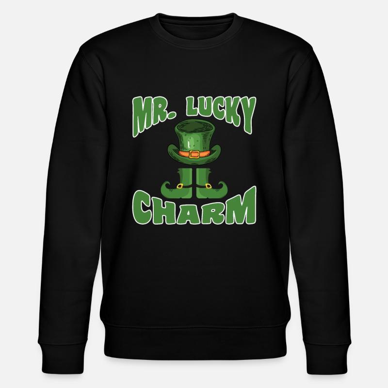 Mr Lucky Charm Glücksbringer Saint-Patrick - Sweat bio CHANGER Stanley/Stella Unisexe - noir
