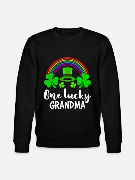 Une grand-mère chanceuse Saint-Patrick Oma - Sweat bio CHANGER Stanley/Stella Unisexe - noir