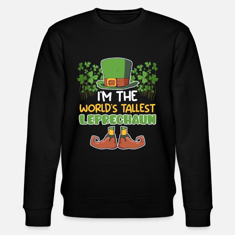Weltgrößter Leprechaun St. Patrick’s Day - Stanley/Stella Unisex Bio-Sweatshirt CHANGER  - Schwarz