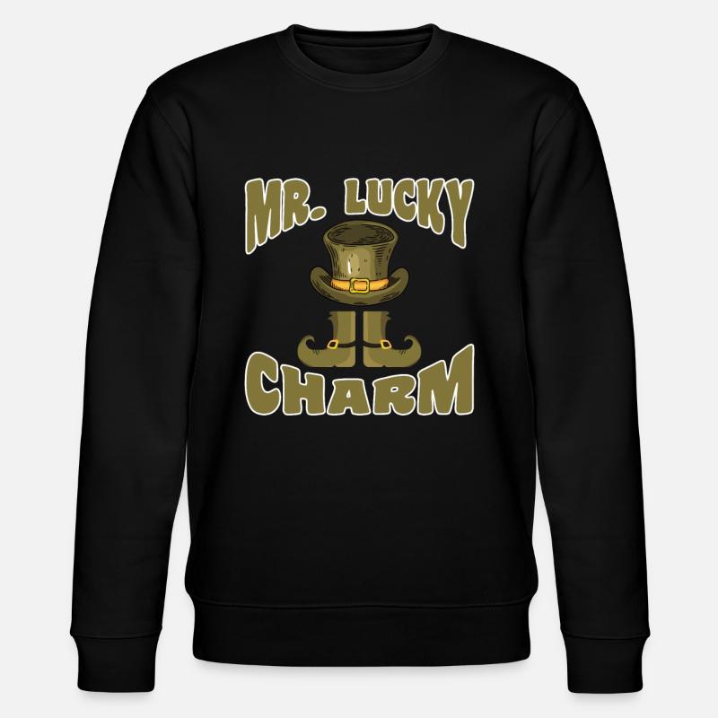 Mr Lucky Charm Glücksbringer Saint-Patrick - Sweat bio CHANGER Stanley/Stella Unisexe - noir