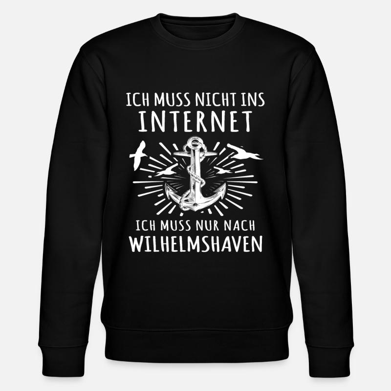 Wilhelmshaven - Stanley/Stella Unisex Bio-Sweatshirt CHANGER  - Schwarz
