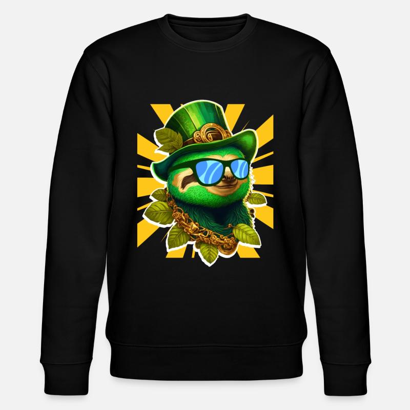 Leprechaun paresseux de la Saint-Patrick - Sweat bio CHANGER Stanley/Stella Unisexe - noir