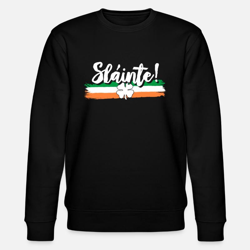 Sláinte Toast Irlande Saint-Patrick - Sweat bio CHANGER Stanley/Stella Unisexe - noir