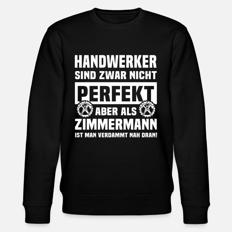 Zimmermann Zimmern Zimmerer - Stanley/Stella Unisex Bio-Sweatshirt CHANGER  - Schwarz