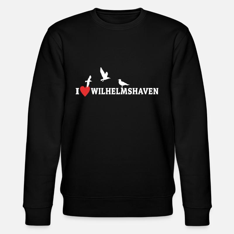 J’aime Wilhelmshaven Chers Wilhelmshaveners - Sweat bio CHANGER Stanley/Stella Unisexe - noir