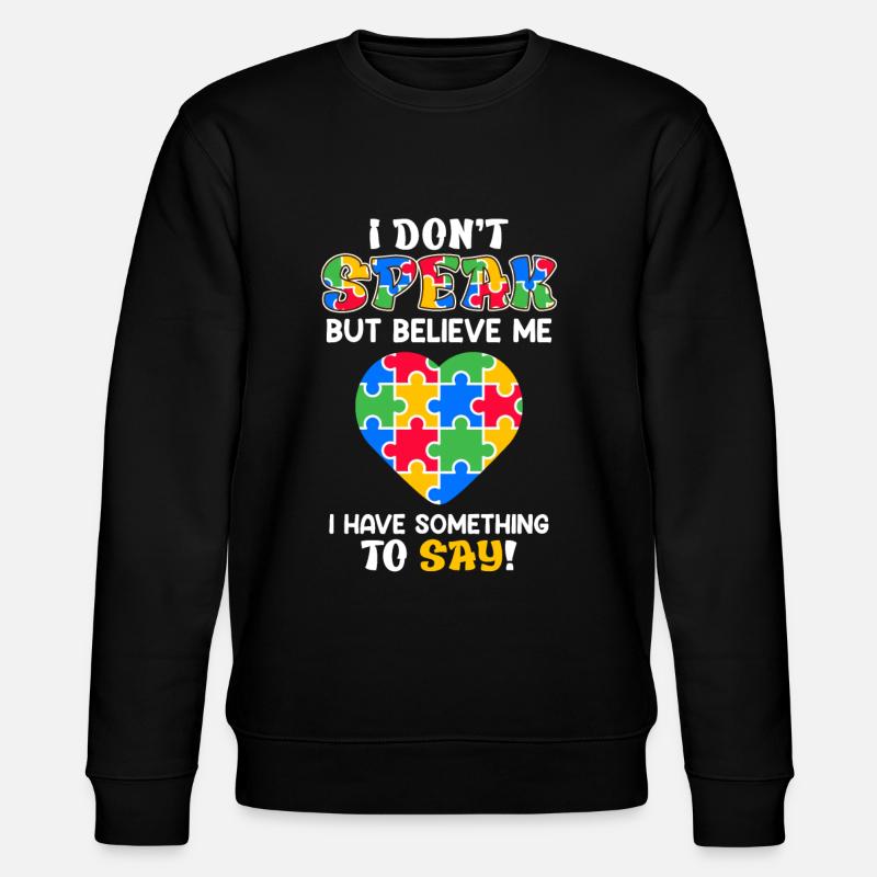 Autismus Bewusstsein autistisches Kind - Stanley/Stella Unisex Bio-Sweatshirt CHANGER  - Schwarz