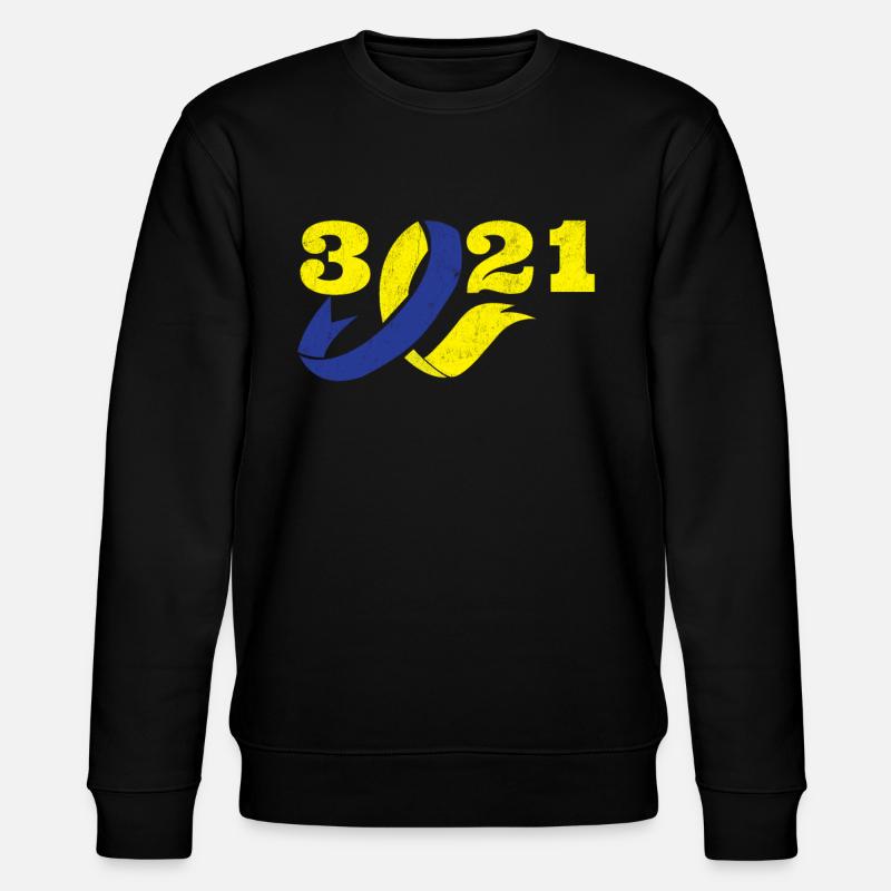 Down Syndrome Awareness Loop extra - Stanley/Stella CHANGER Unisex Organic Sweatshirt - black