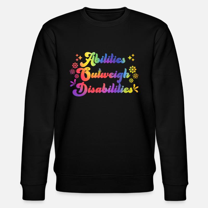 Solidarité handicap Compassion et acceptation - Sweat bio CHANGER Stanley/Stella Unisexe - noir