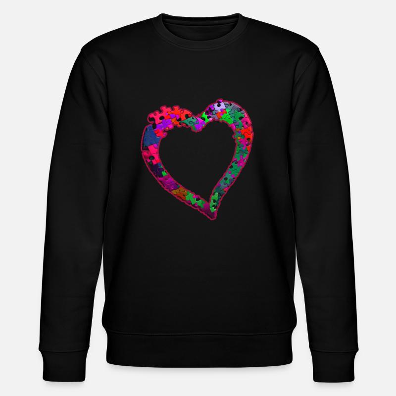 Autisme Solidarité Conscience Autistique Puzzle - Sweat bio CHANGER Stanley/Stella Unisexe - noir