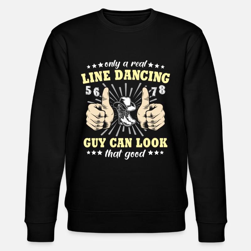 Line Dancing Geschenk - Stanley/Stella Unisex Bio-Sweatshirt CHANGER  - Schwarz