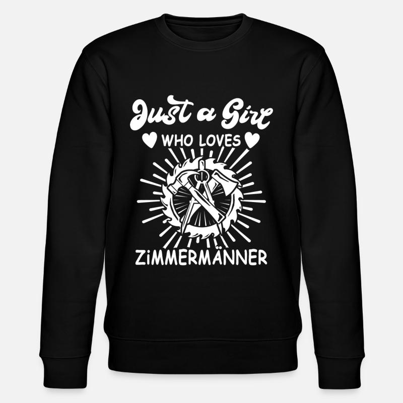 Zimmermann Frau Zimmerer - Stanley/Stella Unisex Bio-Sweatshirt CHANGER  - Schwarz