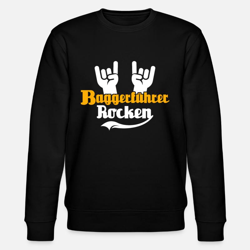Baggerführer Bagger Baggerfahrer - Stanley/Stella Unisex Bio-Sweatshirt CHANGER  - Schwarz