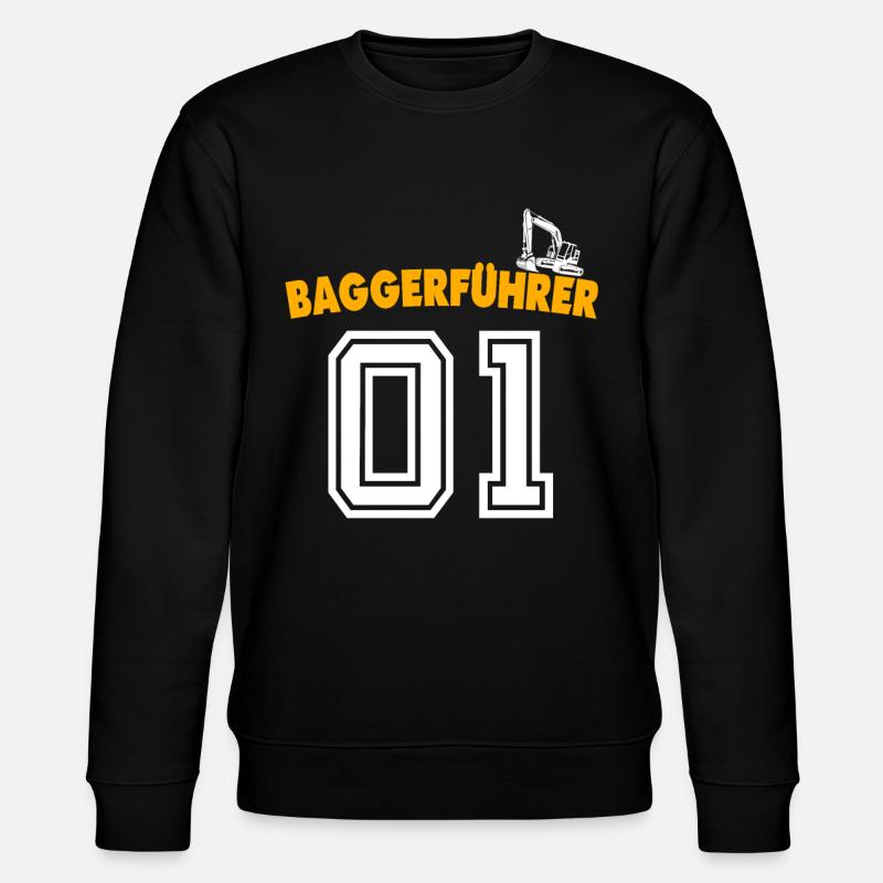 Baggerführer Bagger Baggerfahrer - Stanley/Stella Unisex Bio-Sweatshirt CHANGER  - Schwarz