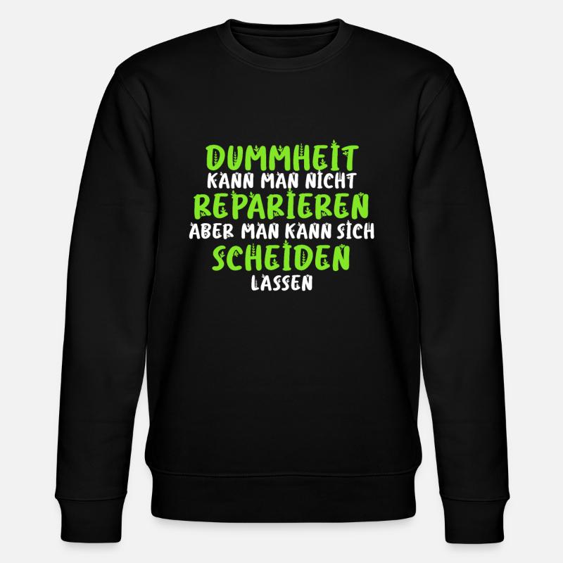 Scheidungsparty endlich Geschieden Scheidung - Stanley/Stella Unisex Bio-Sweatshirt CHANGER  - Schwarz