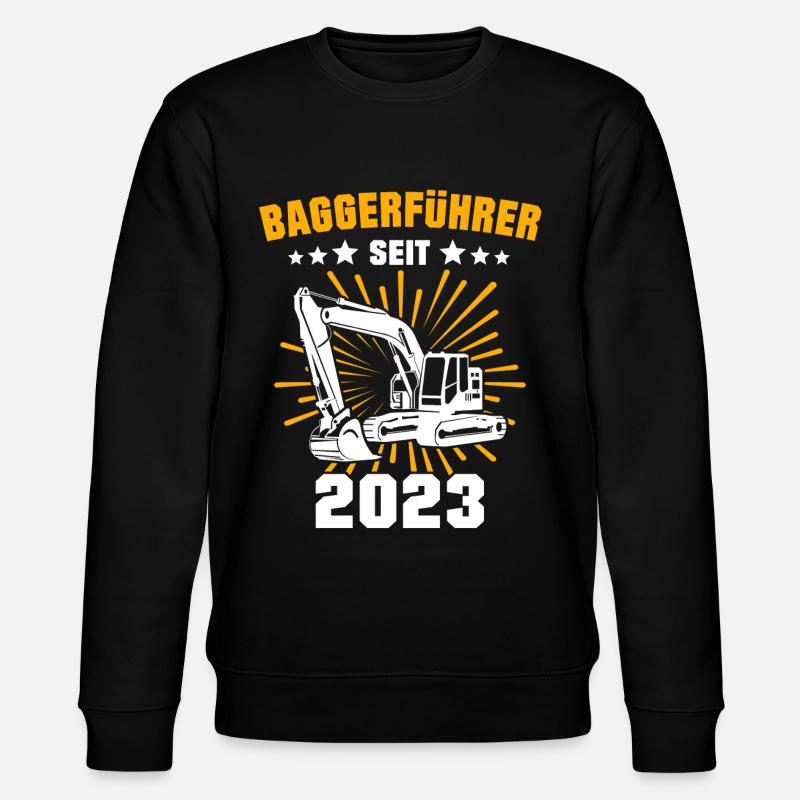 Baggerführer 2023 Baggerfahrer Bagger - Stanley/Stella Unisex Bio-Sweatshirt CHANGER  - Schwarz